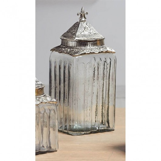 Tarro de Cristal y Metal...