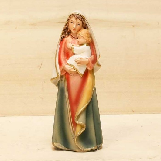 Virgen con Niño 12 cm caja PVC