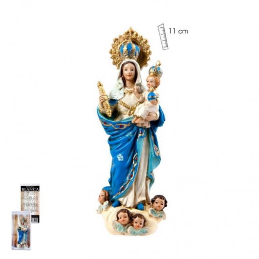 Pegatina Virgen del Pilar azul - Viribel - Regalos Cristianos