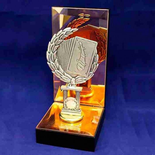 Trofeo Cartas - Cristal y...
