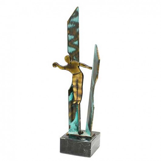 Trofeo petanca acabado bronce