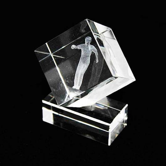 Trofeo Petanca cristal 3D