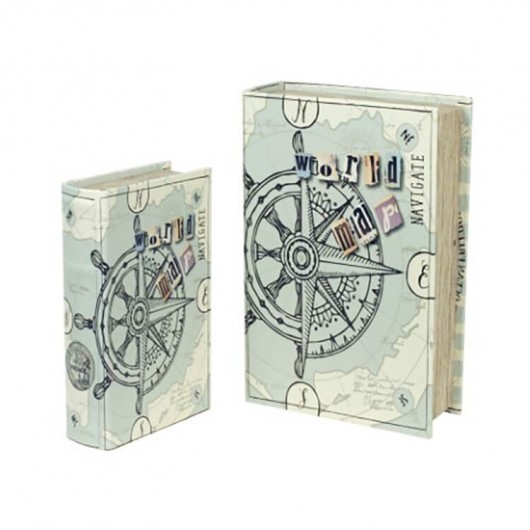 Caja Libro World Map 27 cm