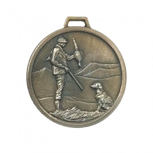 Medalla Caza Mod.4 Plata 6cm