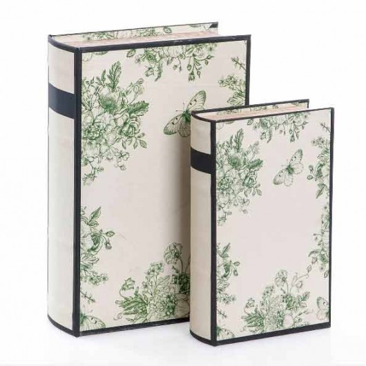 Caja Libro Jardín Verde 27 cm