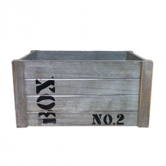 Caja Madera grisacea 36cm...