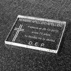 Placa Cementerio - Metacrilato 28 x 20 cm