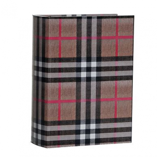 Caja Libro Lienzo Marrón 20cm