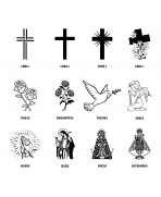 Placa Cementerio Acero - Pergamino 20 x 12,5 cm