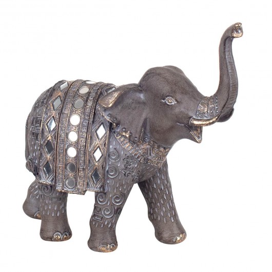 Elefante Plata Espejos 20cm