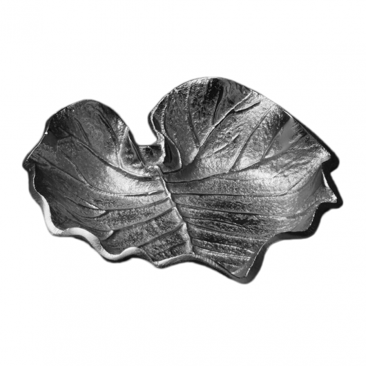 Plato hoja aluminio plata 13cm