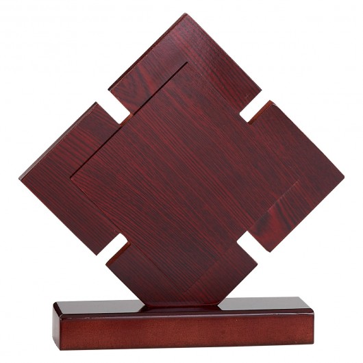 Trofeo Madera Rombo 19cm