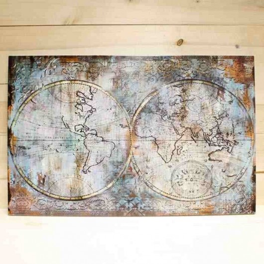 Mapamundi azul 60cm