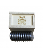 Fichas de Acero - Juego de la Rana con caja de madera